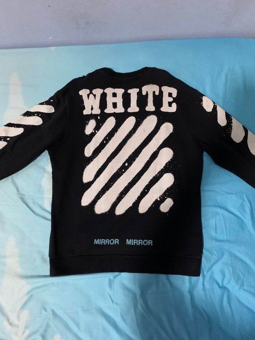 Off white deals spray crewneck