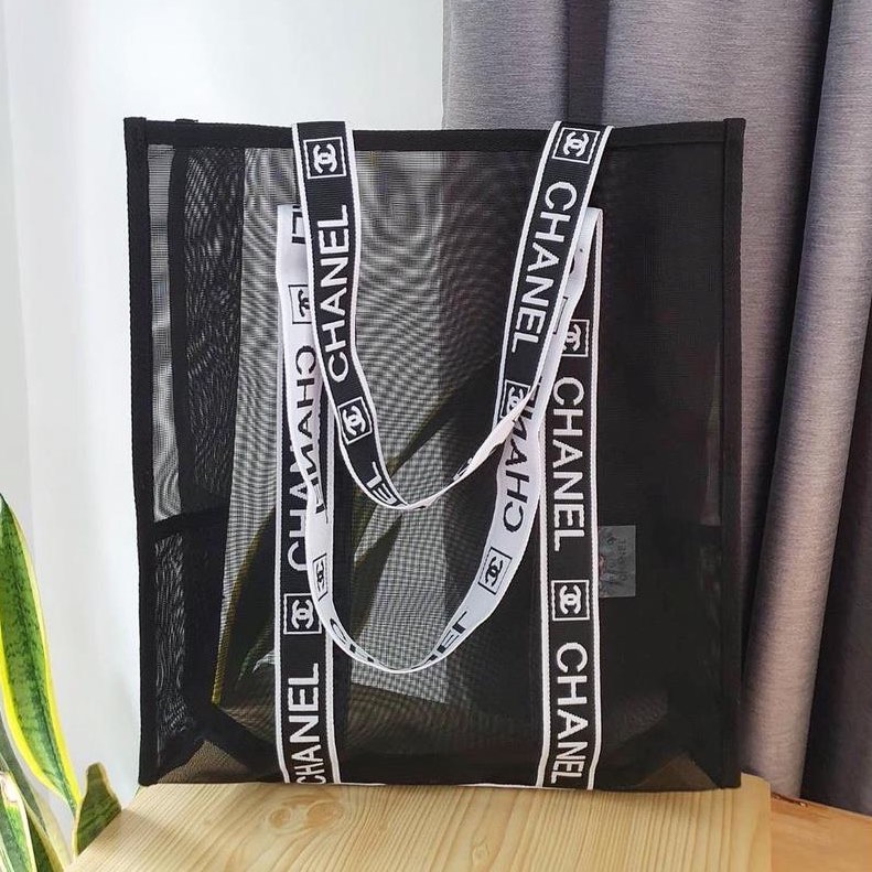 Custom Clear Pvc Lady Handbag Set Transparent Beach Tote Bag With