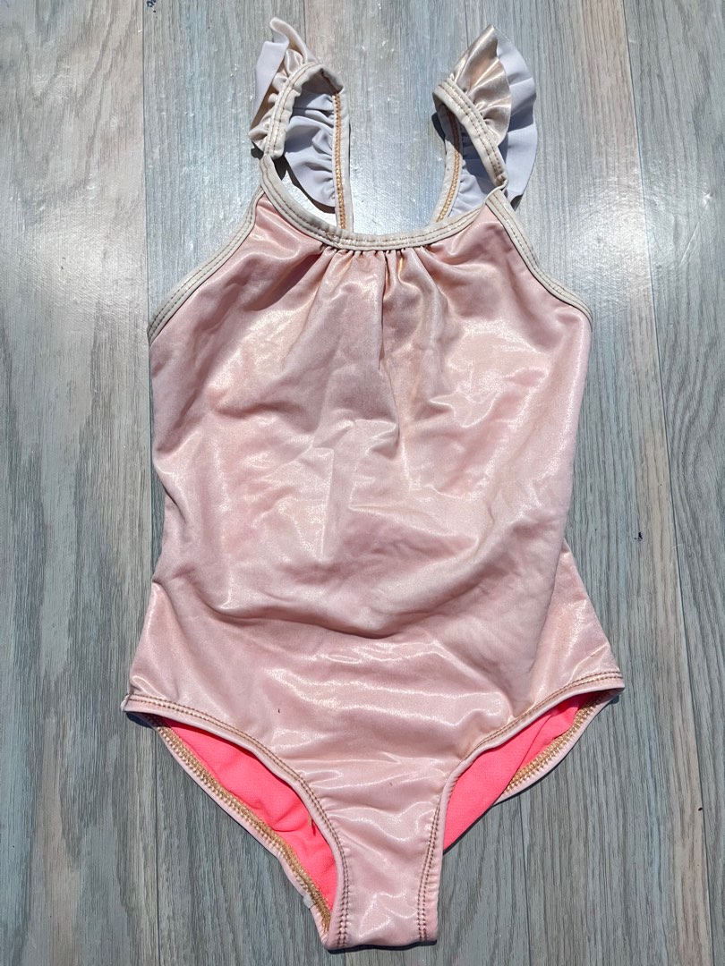 Peach Swimsuit, Babies & Kids, Babies & Kids Fashion on Carousell