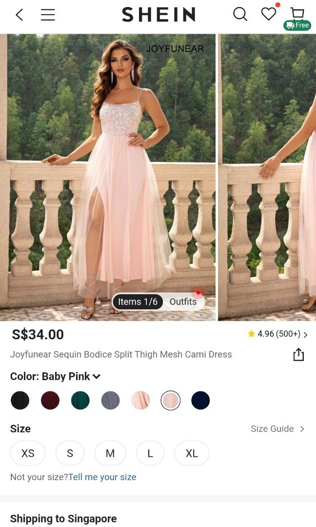 Pink Sequin Maxi Dress Bridesmaid Dress, Women's Fashion