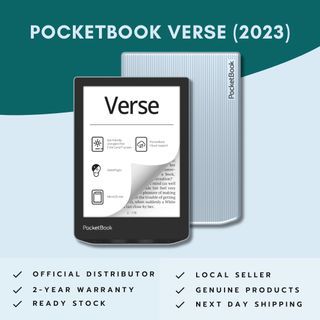 PocketBook Verse (2023) - 6" e-book reader with Google Play Books, Kobo books and Perpustakaan Negara support