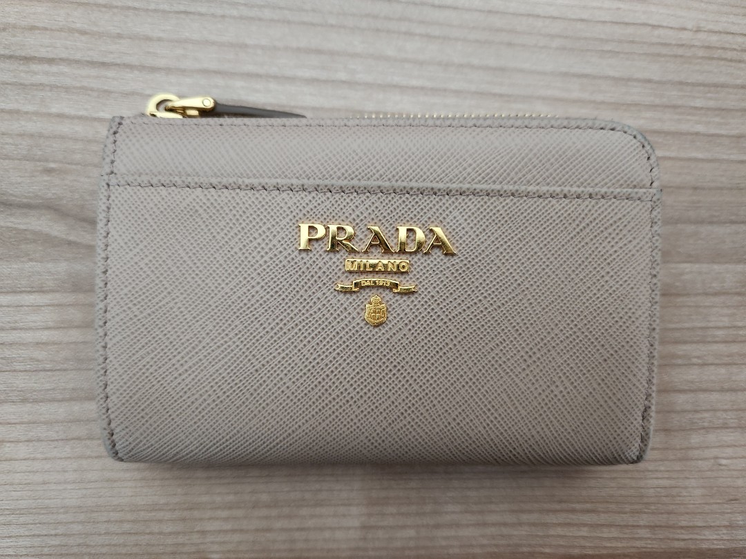 Prada Saffiano Card / Coin / Key Pouch, Luxury, Bags & Wallets on Carousell