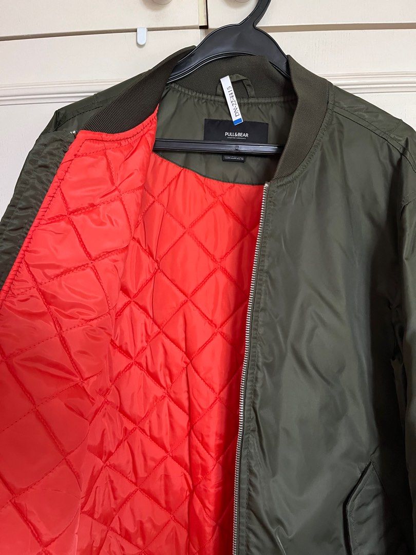 Pull and bear red jacket hotsell