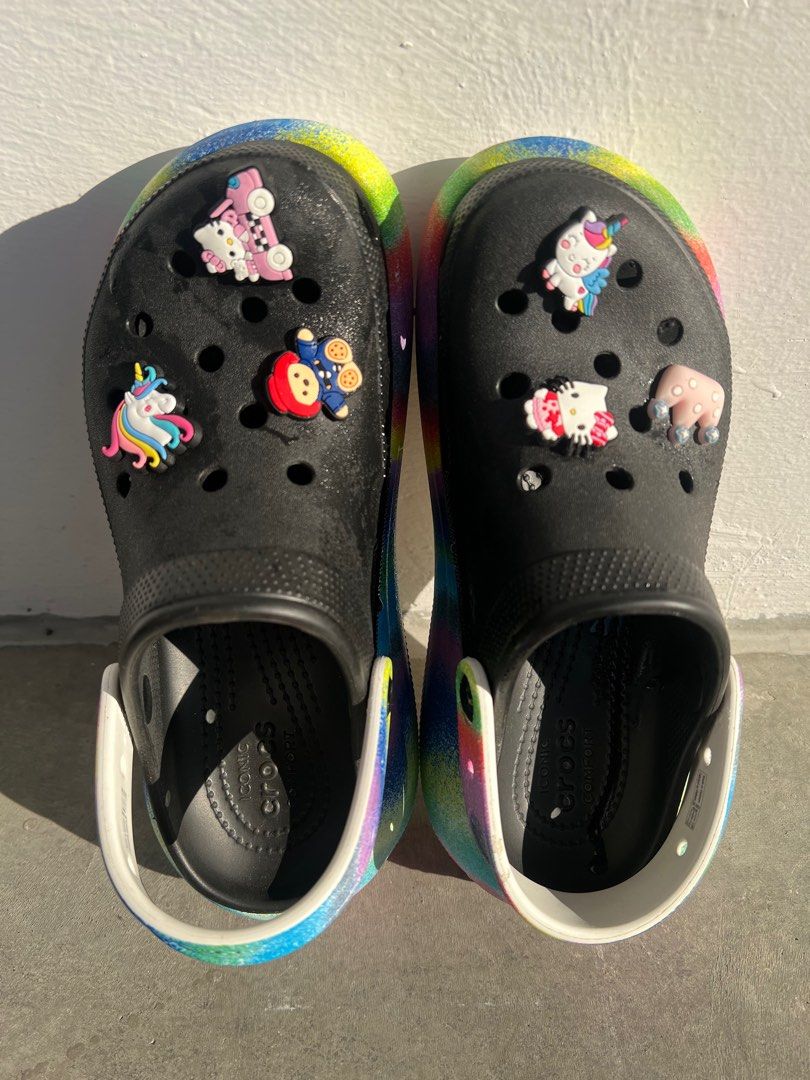 Rainbow crocs new arrivals mens