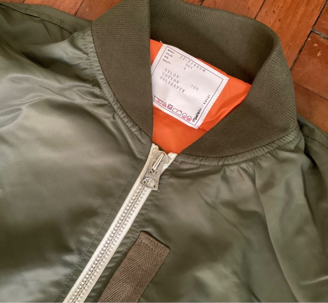 順豐到付$3900 ] Sacai x Madsaki MA-1 Jacket 軍事工裝外套飛行員