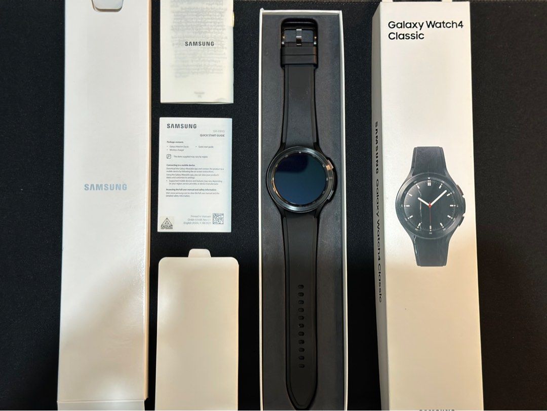 Samsung Galaxy Watch4 Classic 46mm Non LTE Model SM-R890, Mobile Phones   Gadgets, Wearables  Smart Watches on Carousell