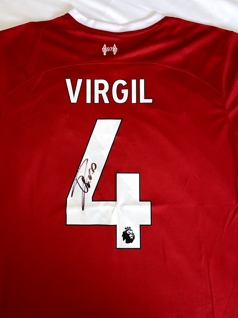 Signed virgil van dijk shirt deals