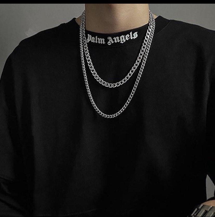 Silver Hip Hop Chain Necklace Men s Fashion Watches