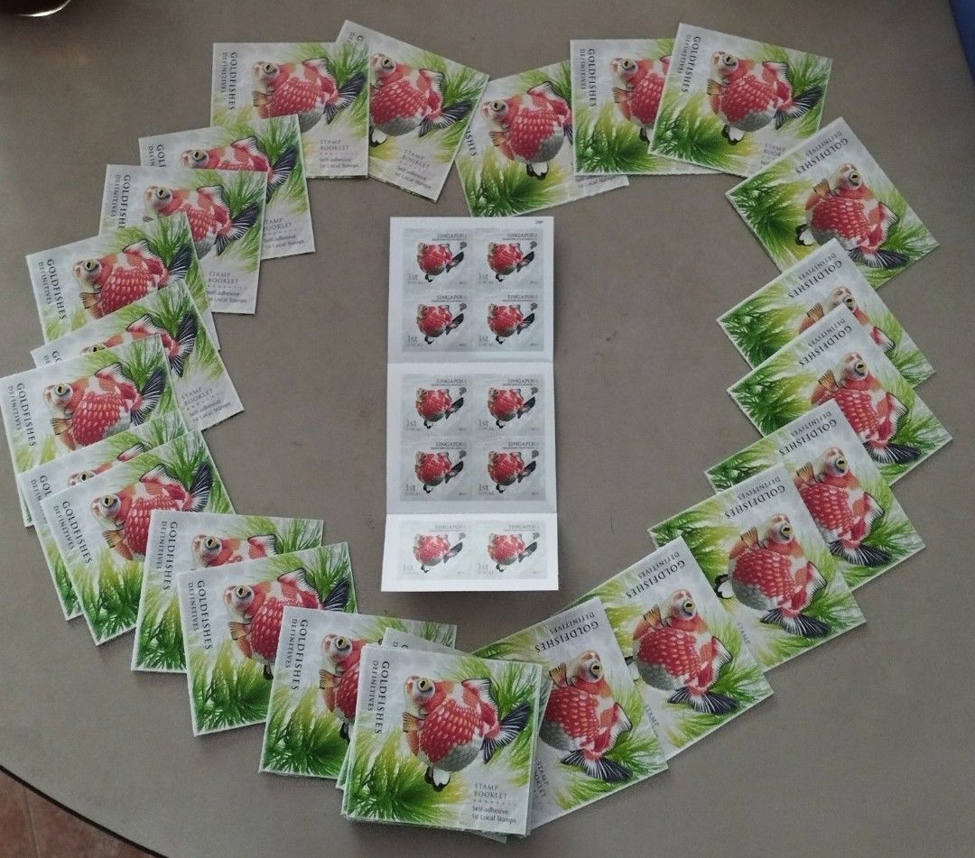 Singapore Goldfishes Stamp Booklet S3.60 each booklet, 38 booklets available, foc postage