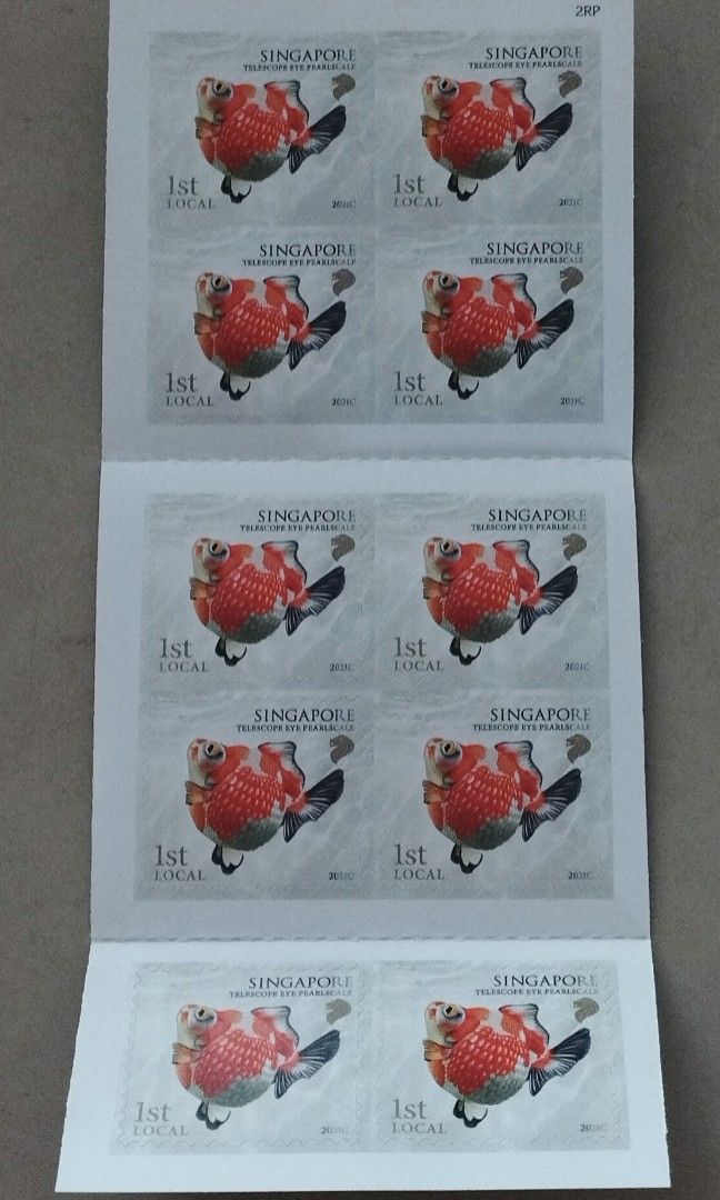 Singapore Goldfishes Stamp Booklet S3.60 each booklet, 38 booklets available, foc postage