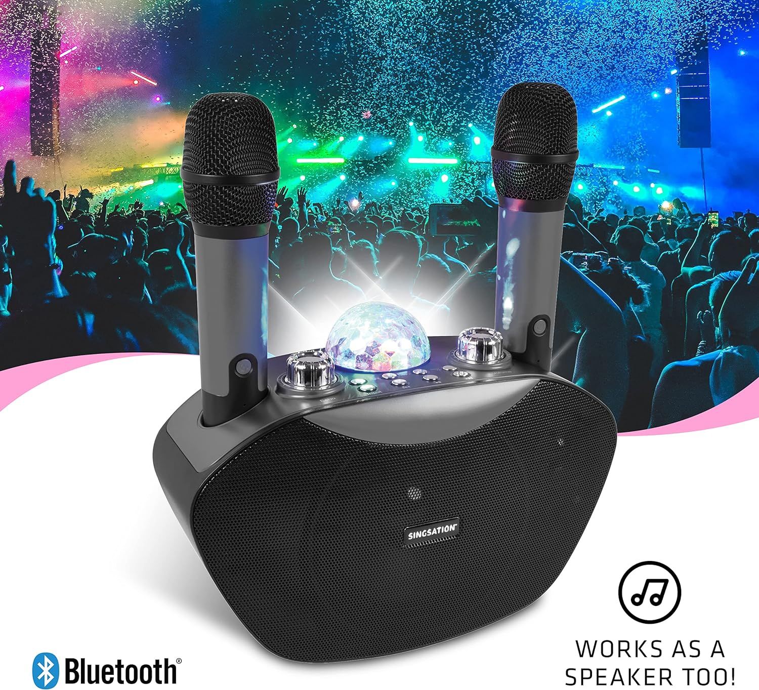 Singsation Karaoke Machine, 5.0 Bluetooth Portable Home System for Kids