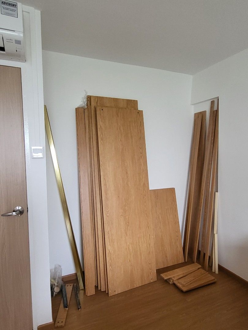 Sliding Door Wooden Wardrobe (Japandi, Nordic, Wabi Sabi), Furniture
