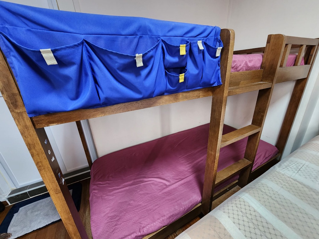 Solid Wood Picket&Rail Bunk Bed, Furniture & Home Living, Furniture