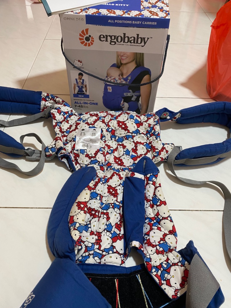 Special Edition Ergobaby Omni 360 carrier featuring fun Hello Kitty prints