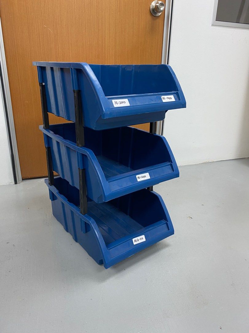 Stacking Bin Storage x33 bins, Furniture & Home Living, Home