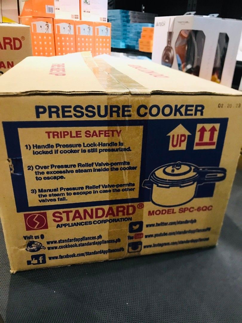 Standard 6 Quartz Pressure Cooker SPC-6QC, TV & Home Appliances ...