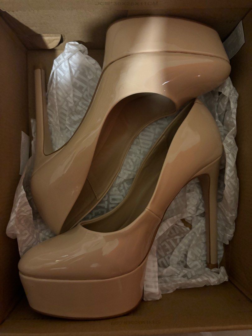 Steve Madden nude heels Women s Fashion Footwear Heels on Carousell