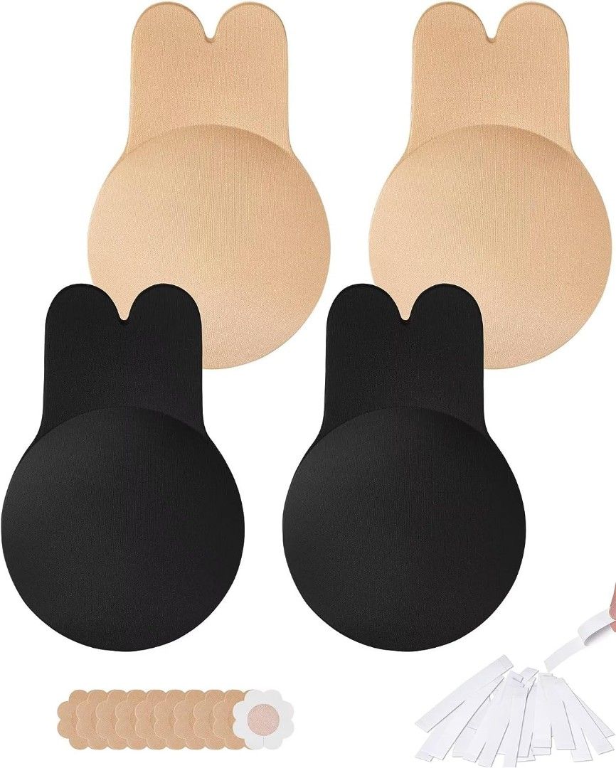 2 Pairs Sticky Bra Adhesive Invisible Bra, Backless Strapless