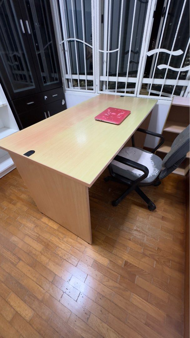 Study table (Category: Tables & Sets) located in Singapore. Submitted by shaunchu_realtor (Listing ID 1262482591, Image 1). Description: Good quality wooden study table Length 1.5m, width 0.74m .