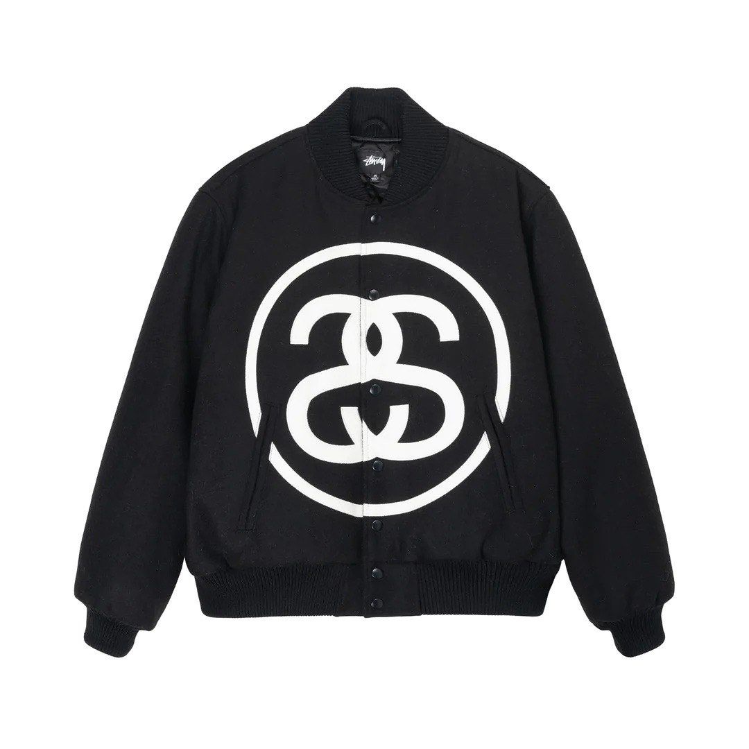 全新Stussy SS-LINK VARSITY JACKET棒球外套, 名牌, 服裝- Carousell