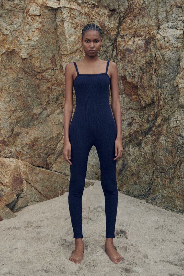 Ribbed jumpsuit zara shop