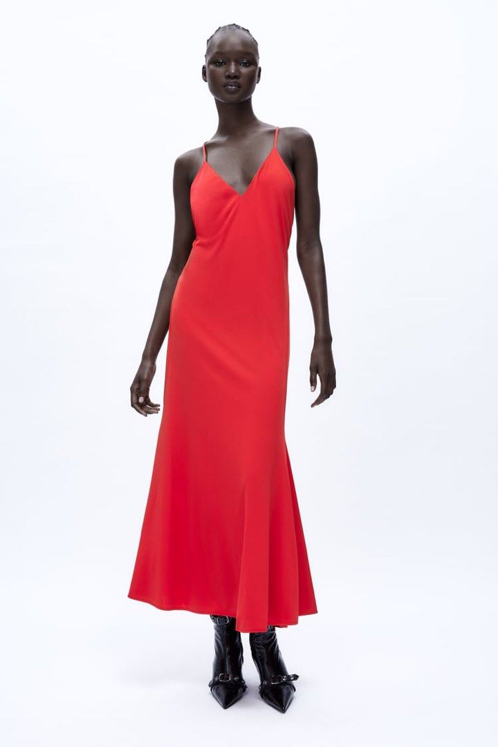 Zara long dress sale hotsell