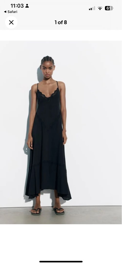 Super SALE Zara Voluminous Cotton Lace Dress Black (Retail Price: P3,295),  Women's Fashion, Dresses & Sets, Dresses on Carousell