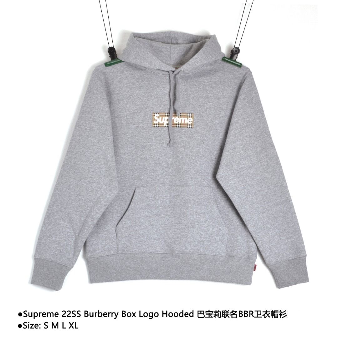 Supreme 22SS Burberry Box Logo Hooded-