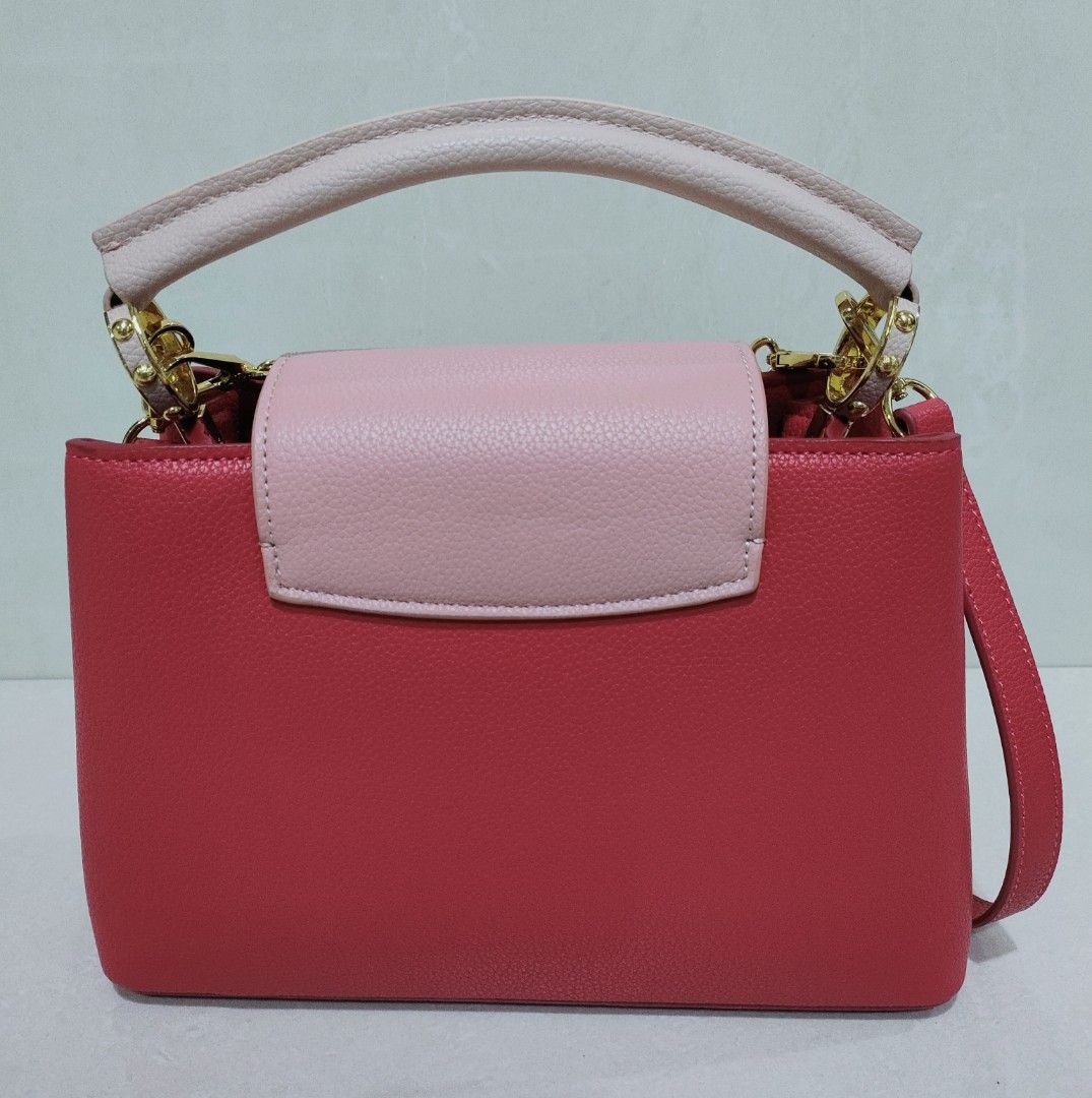 LOUIS VUITTON Capucines BB Magenta Jasmin Rose Taurillon Leather