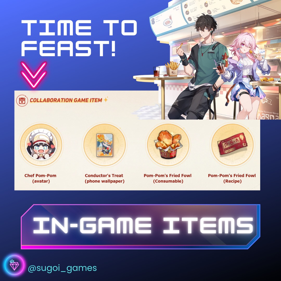 Time to feast collab codes (valid till 31st Dec 2023) Honkai: Star Rail