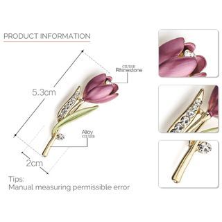 Tulip 🌷 Flower Brooch Pin.
