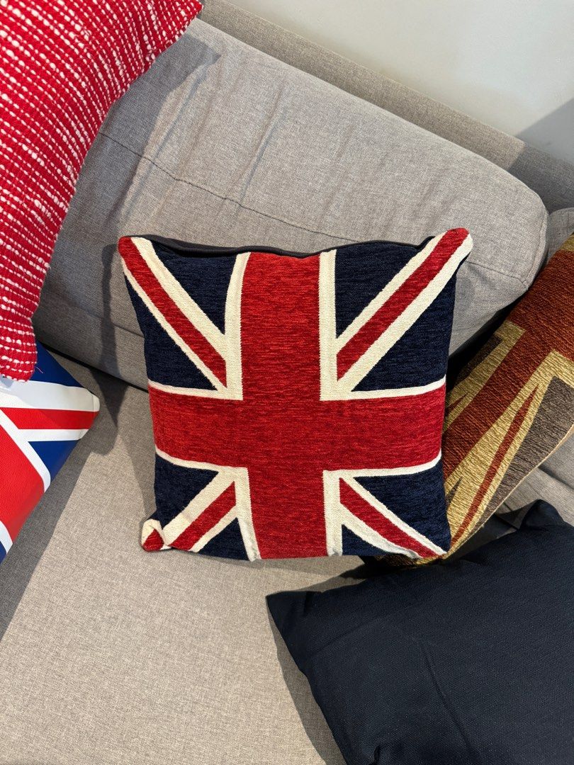 UK Flag Cushion Cover, Furniture & Home Living, Home Decor, Cushions