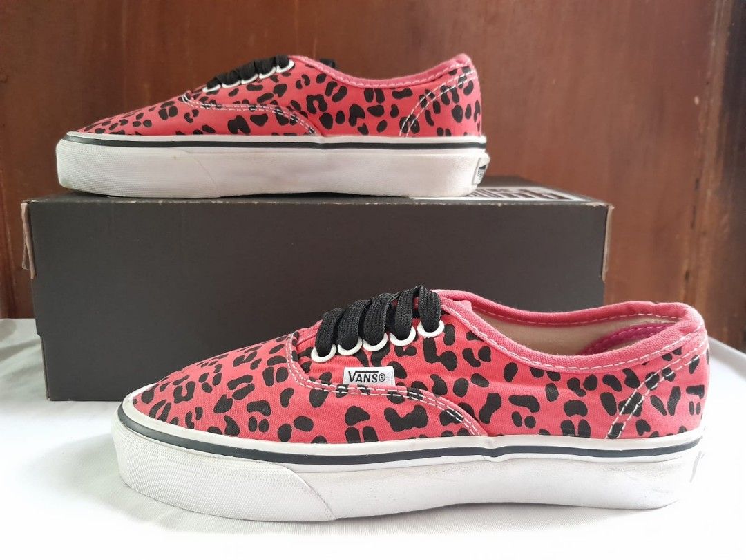 Vans pink cheap leopard