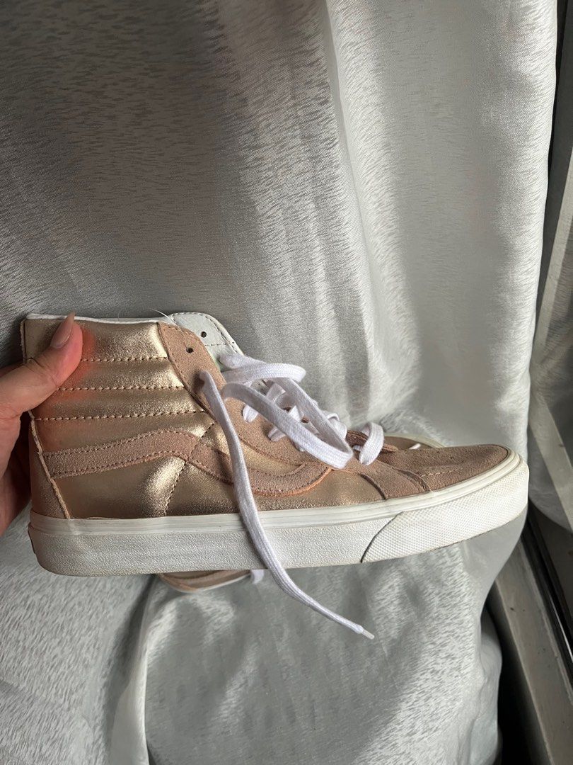 Vans rose gold high tops sales