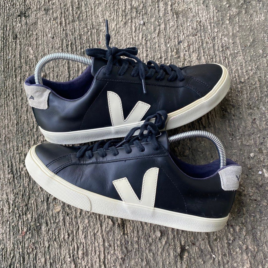 VEJA ESPLAR LEATHER BLACK Men s Fashion Footwear Sneakers on