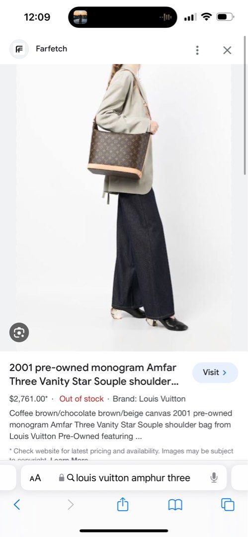 LOUIS VUITTON Monogram Canvas Sharon Stone Amfar Three Shoulder Bag