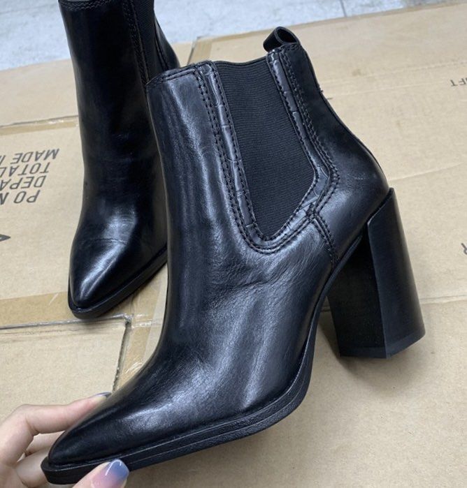 Vince camuto black leather booties outlet