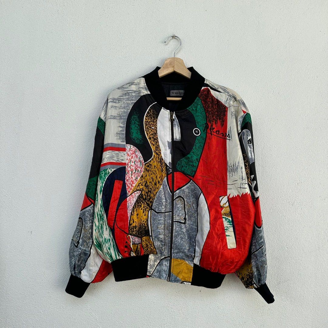 Vintage Picasso 90 s bomber jacket Men s Fashion Coats Jackets