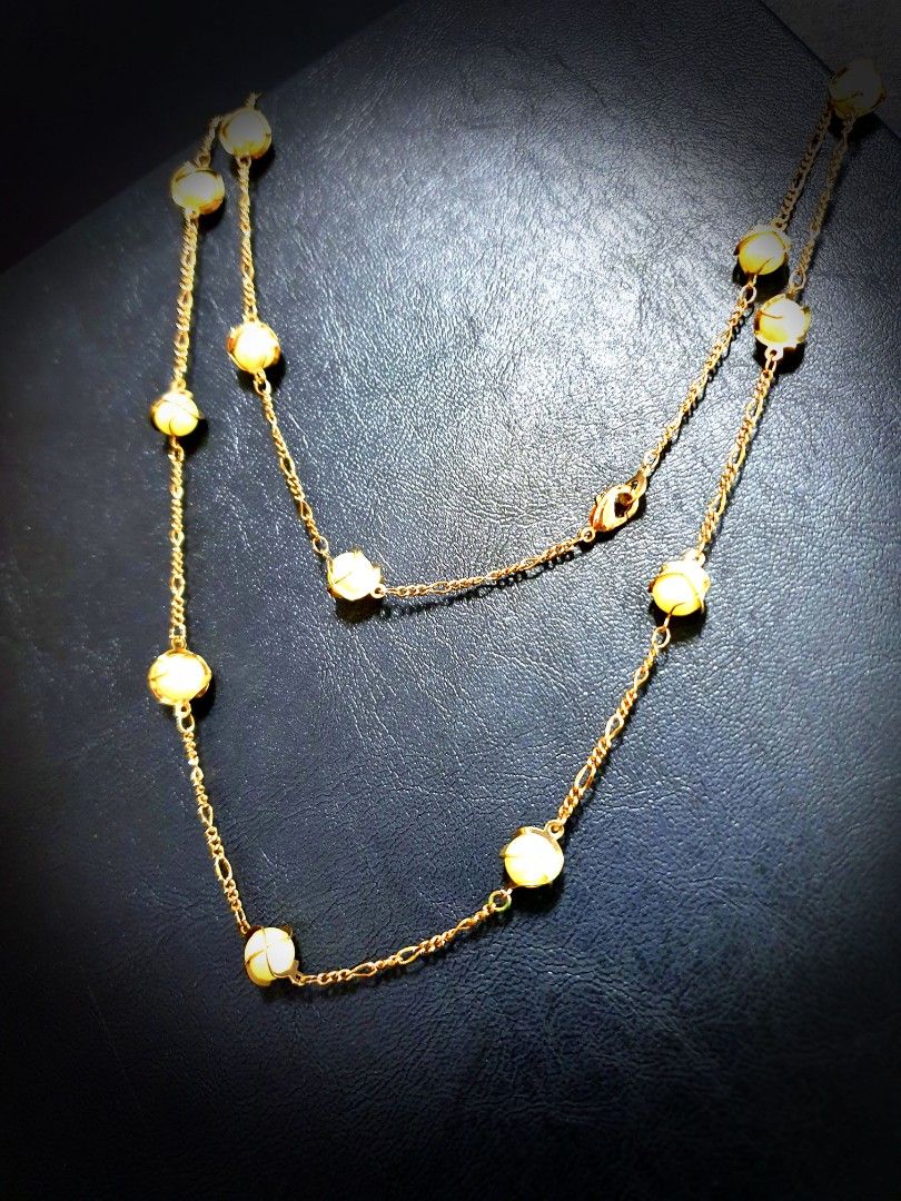 Gold long chain and necklace designs sale