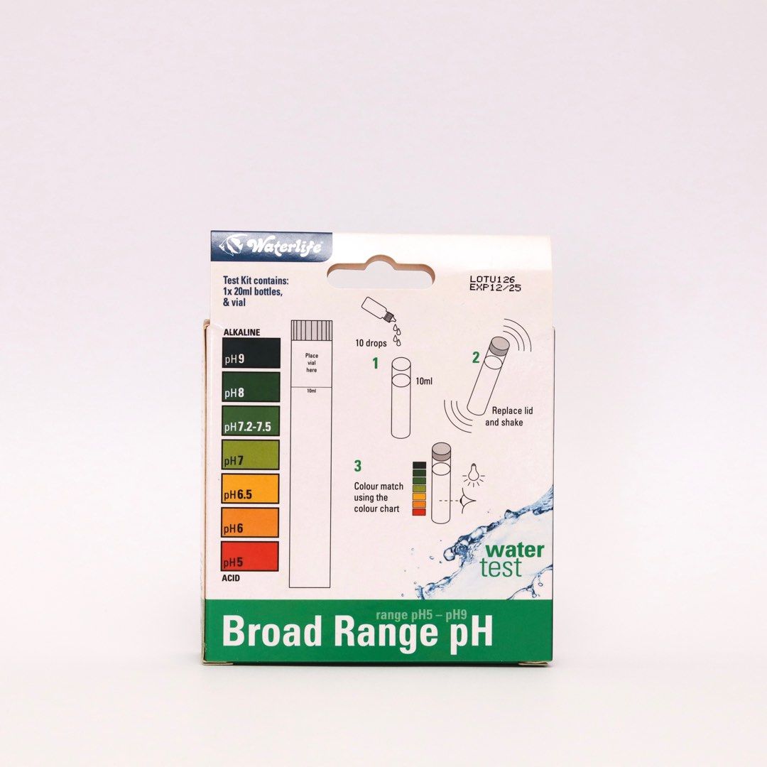 WATER/TANK/AQUARIUM/PH TEST KIT WATERLIFE PH BROAD RANGE TEST KIT ( 75 TEST), Pet Supplies