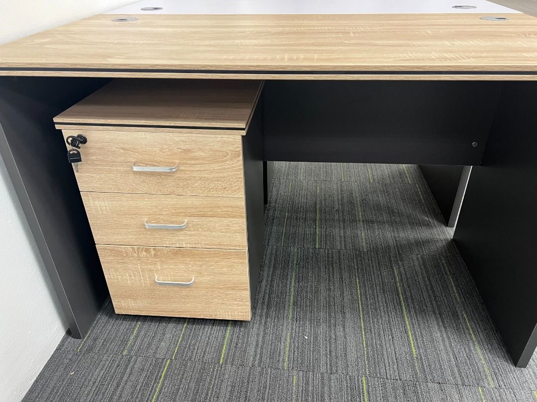 Workstation Computer & Study Desks 1200 x 600 x 750H Table with Mobile ...