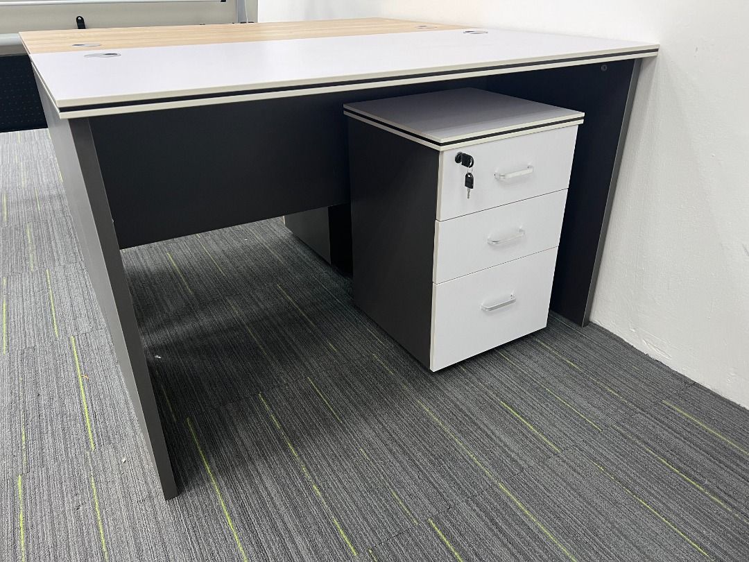 Workstation Computer & Study Desks 1200 x 600 x 750H Table with Mobile ...