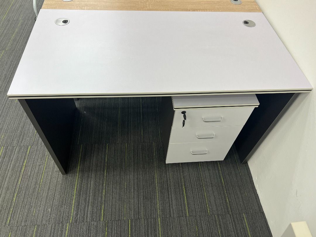 Workstation Computer & Study Desks 1200 x 600 x 750H Table with Mobile ...