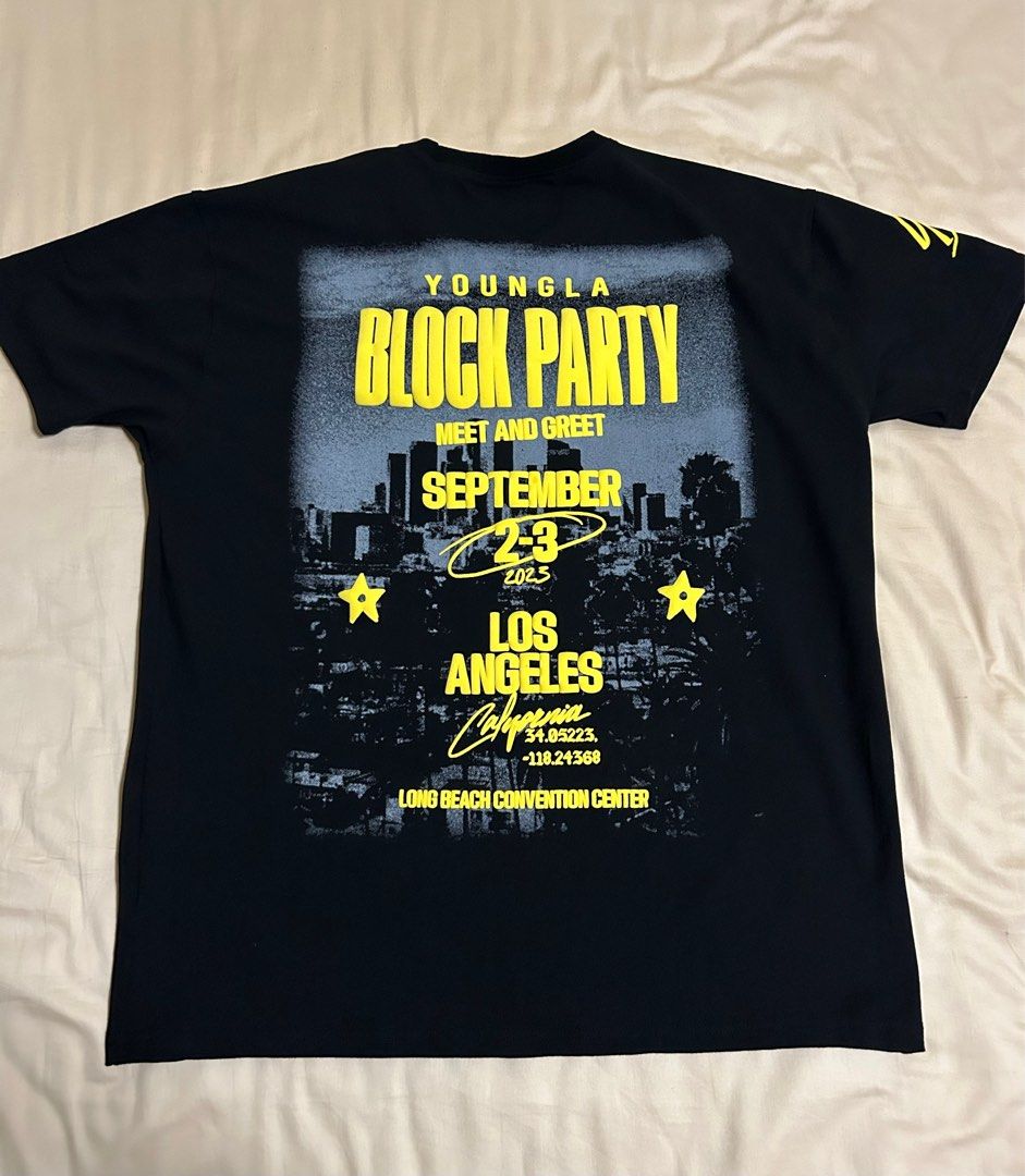 YoungLA Unisex Bloc Party Tees RARE!!!, Men's Fashion, Tops & Sets, Tshirts  & Polo Shirts on Carousell