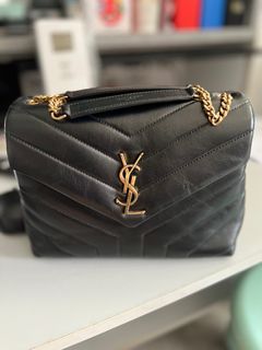 Authentic Yves Saint Laurent YSL Grey Downtown Baby Cabas in Smooth an –  Paris Station Shop