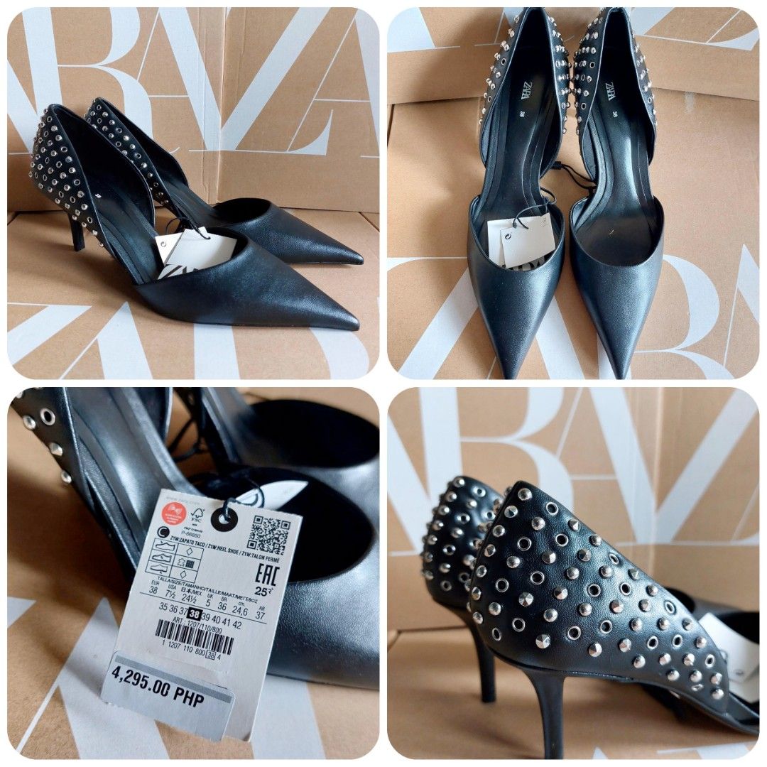 Zara studded heels on sale