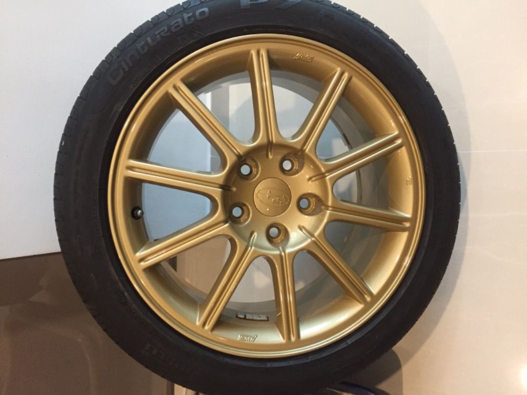 17” Subaru STI rims, Car Accessories, Tyres & Rims on Carousell
