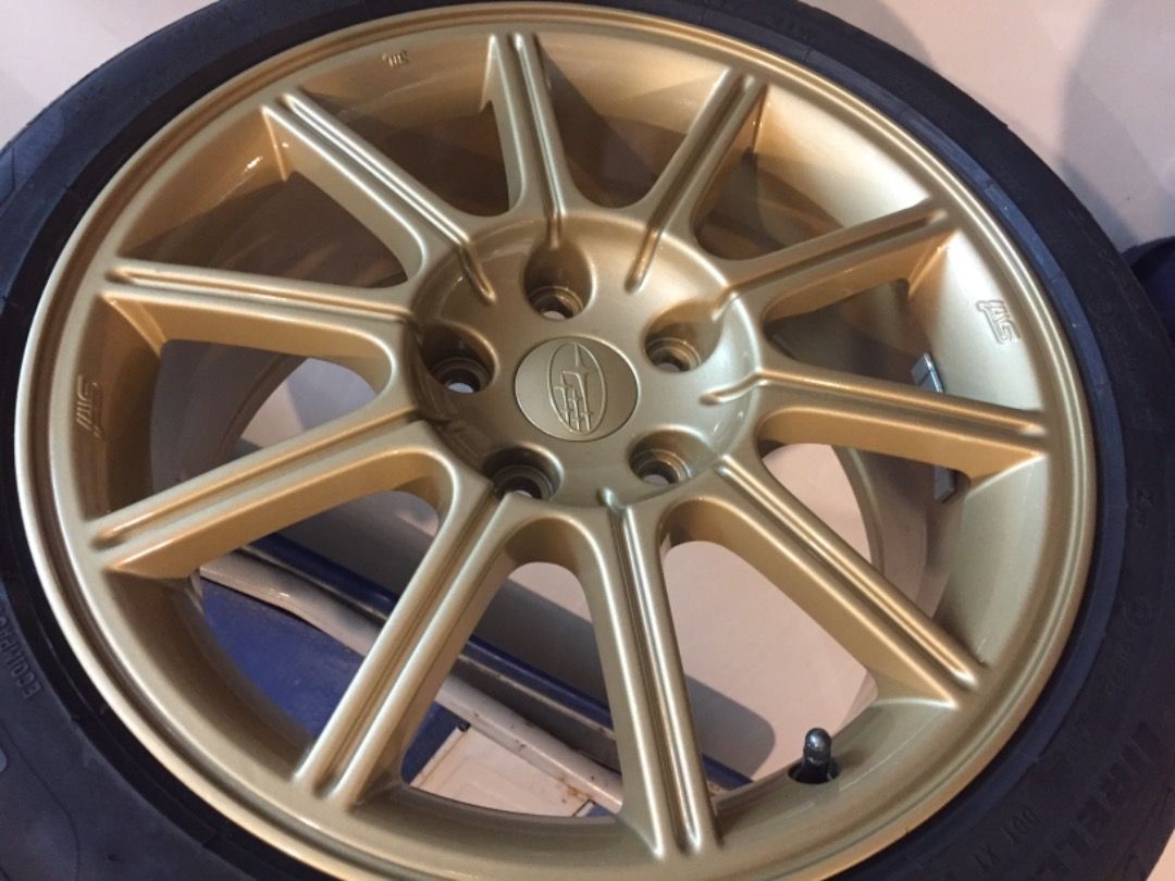 17” Subaru STI rims, Car Accessories, Tyres & Rims on Carousell