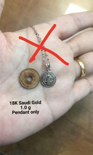 18K Saudi White Gold St. Benedict Pendant only◾Last stock‼️