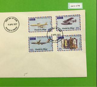 1977 Trinidad and Tobago fdc, 50 Years of Airmail